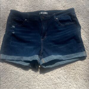 Lauren Conrad dark  Blue Denim Roll-Cuff Women's Shorts